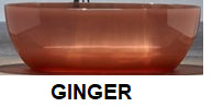 Antonio Lupi Senso Lavabo Rettangolare Soprapiano Cm 60x40 In Cristalmood Ginger