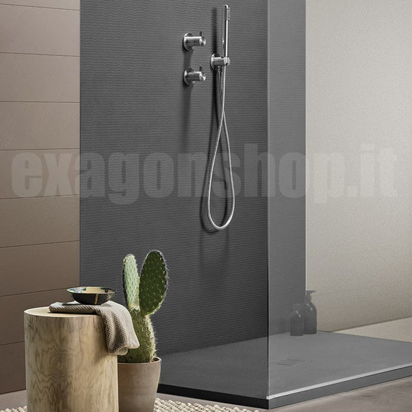 Piatto Doccia 80x120 antiscivolo tagliabile Piombo Agha Pixel
