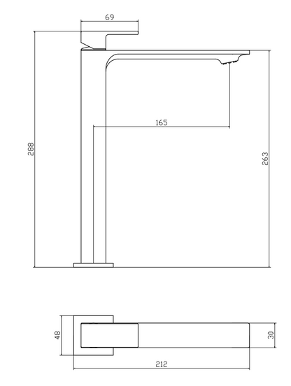 Coppia rubinetti lavabo alto per ciotola e bidet cromo Ten