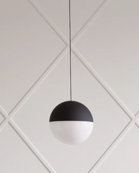 Flos String Light Testa A Sfera Cavo 22 m Lampada a sfera 19 cm sospesa a luce diffusa nero