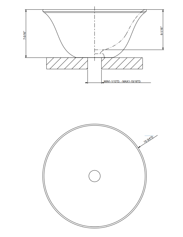 Lavabo tondo da appoggio in gres platino lucido goccia gessi Cromo Lucido, vista frontale su sfondo bianco