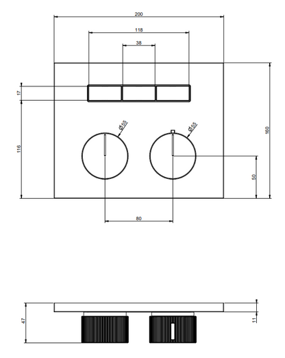 Parti esterne per miscelatore doccia termostatico a tre funzioni separate parte incasso non inclusa finox hi fi 63006 gessi