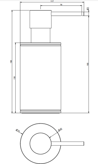 Dispenser sapone liquido da appoggio bianco steel brushed 54737 gessi
