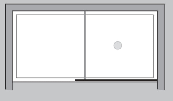 Disenia Walk-in box doccia 1 lato fisso 108-110 H.205 cm reversibile installazione in nicchia extrabrill cromo trasparente