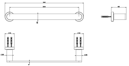 Portasciugamani 30 cm a muro cromo Emporio 38897 Gessi