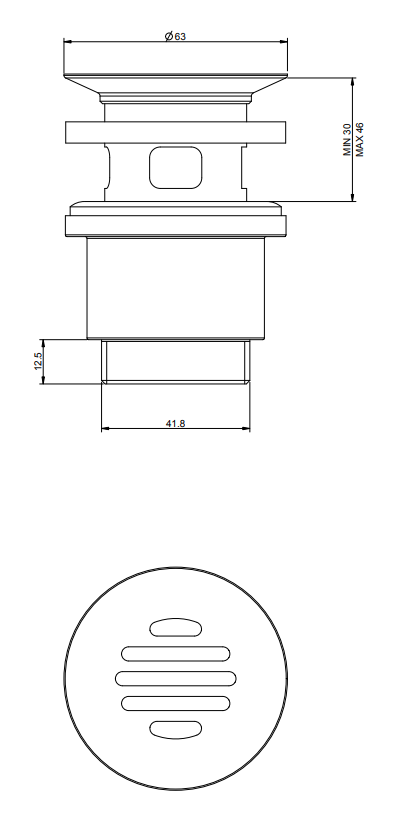 Piletta con scarico libero lavabo cromo 01313 gessi