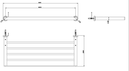 Rack quattro portasalviette 60 cm cromo Emporio 38950 Gessi