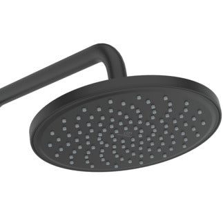 ideal standard idealrain colonna doccia con deviatore Nero Opaco, vista frontale della maniglia e della bocca di erogazione