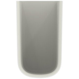 Ideal Standard Tesi Semicolonna Per Lavabo Bianco visto dall'alto con scarico e interno visibili