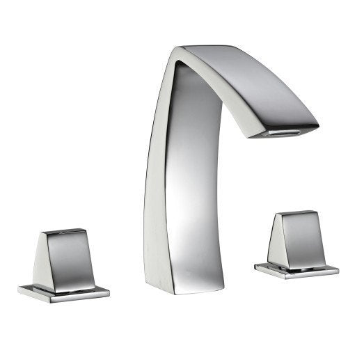 Treemme Hedo IT0716CCKAZZ gruppo lavabo 3 fori cromo Cromo Lucido ambientato su piano bagno con accessori - Rubinetterie...