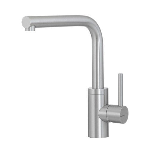 Treemme 40mm IT1334IS40ZZ miscelatore lavello cucina dritto Acciaio in acciaio inox e satinato installato su lavello...