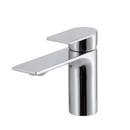 Treemme Ran IT2211CCRNZZ miscelatore monocomando lavabo Cromo Lucido ambientato su piano bagno con accessori...