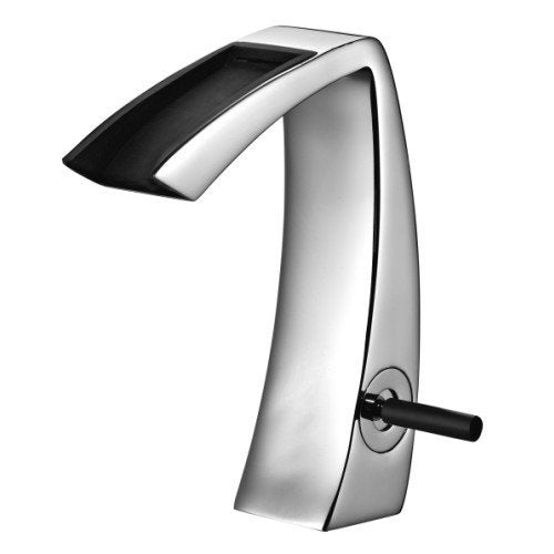 Treemme Arche IT2411CCELZZ miscelatore lavabo 130mm con Cromo Lucido in ottone e cromato ambientato su piano bagno con...