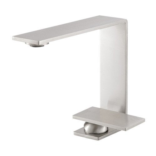Treemme 5mm IT2811IS5MZZ miscelatore slim lavabo Acciaio in acciaio inox e satinato ambientato su piano bagno con...