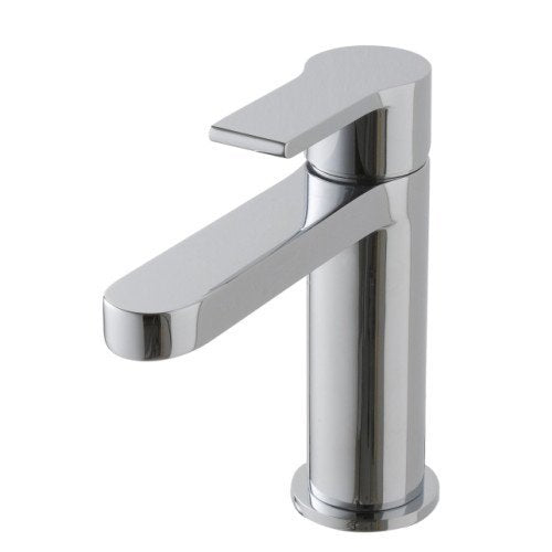 Treemme Xero miscelatore lavabo cromo IT6211CCXEZZ Cromo Lucido ambientato su piano bagno con accessori - Rubinetterie...