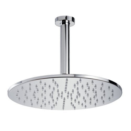 Treemme T30 IT6511CCZZVS soffione doccia 30 cm a soffitto Cromo Lucido, vista frontale della maniglia e della bocca di...
