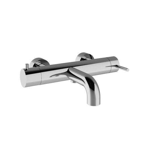 Treemme Up+ IT6B50CCVLZZ miscelatore vasca monocomando Cromo Lucido, vista frontale della maniglia e della bocca di...