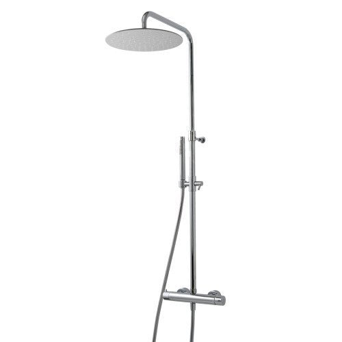 Treemme Up+ colonna doccia con gruppo doccetta e soffione 30 cm tondo anticalcare cromo
