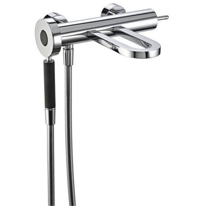 Treemme Philo IT7000CCPDZZ miscelatore monocomando esterno vasca con leva stick e doccetta in ottone cromo