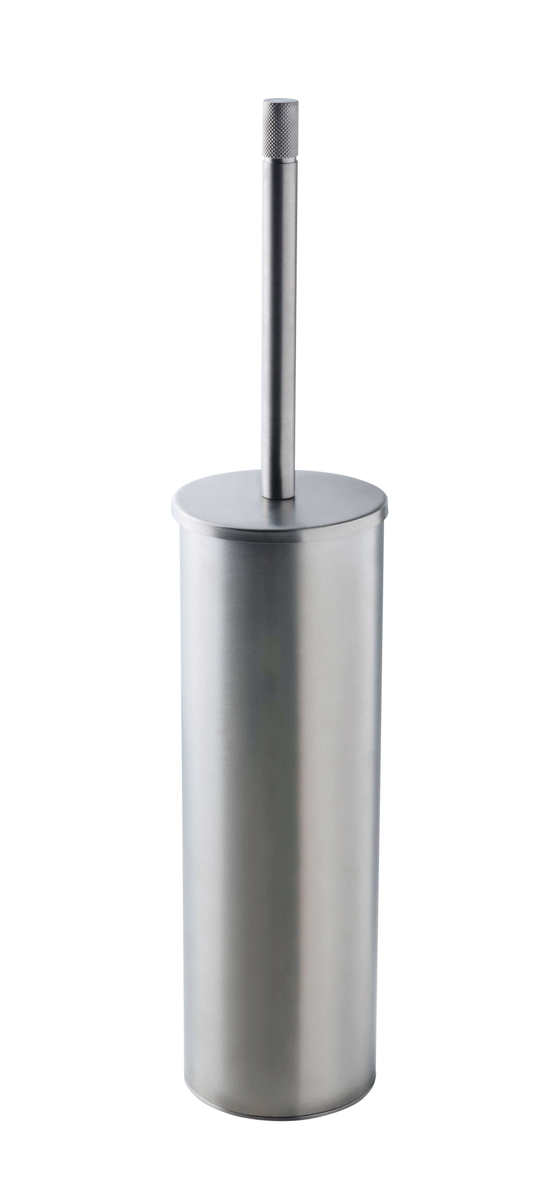 Treemme 22mm portascopino tondo a pavimento inox satinato Acciaio, dettaglio ravvicinato del materiale e dell'aggancio...