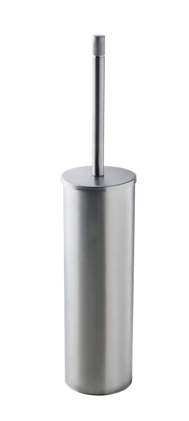 Treemme 22mm portascopino tondo a pavimento inox satinato Acciaio, dettaglio ravvicinato del materiale e dell'aggancio...