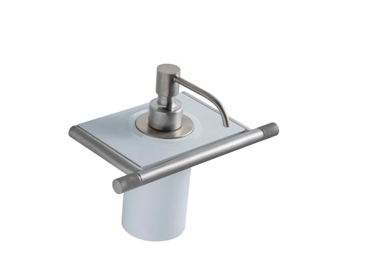 Treemme 22mm IT8341ISZZZZ dispenser portasapone liquido a muro bianco acciaio inox satinato