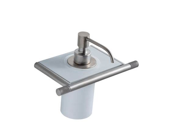Treemme 22mm IT8341ISZZZZ dispenser portasapone liquido a muro bianco acciaio inox satinato