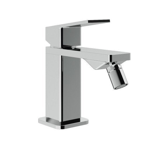Treemme Pa36 Miscelatore monocomando bidet cromo Cromo Lucido, dettaglio ravvicinato della finitura e del marchio...