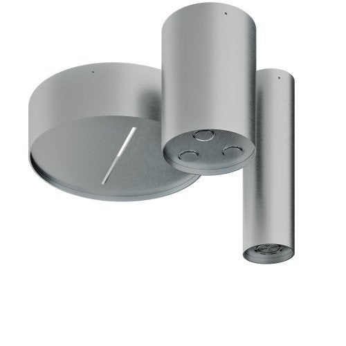 Treemme Watertube ITRTBR409IS soffione doccia a soffitto 3 Acciaio in acciaio inox e satinato, vista frontale della...