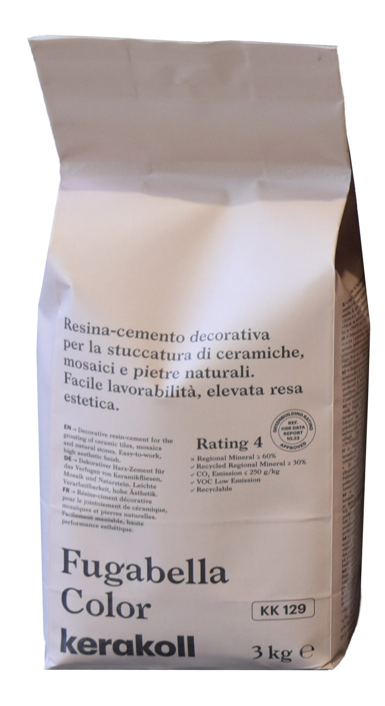 Kerakoll Fugabella KK 129 Resina cemento decorativa per in ceramica montato a parete, vista del design e della finitura