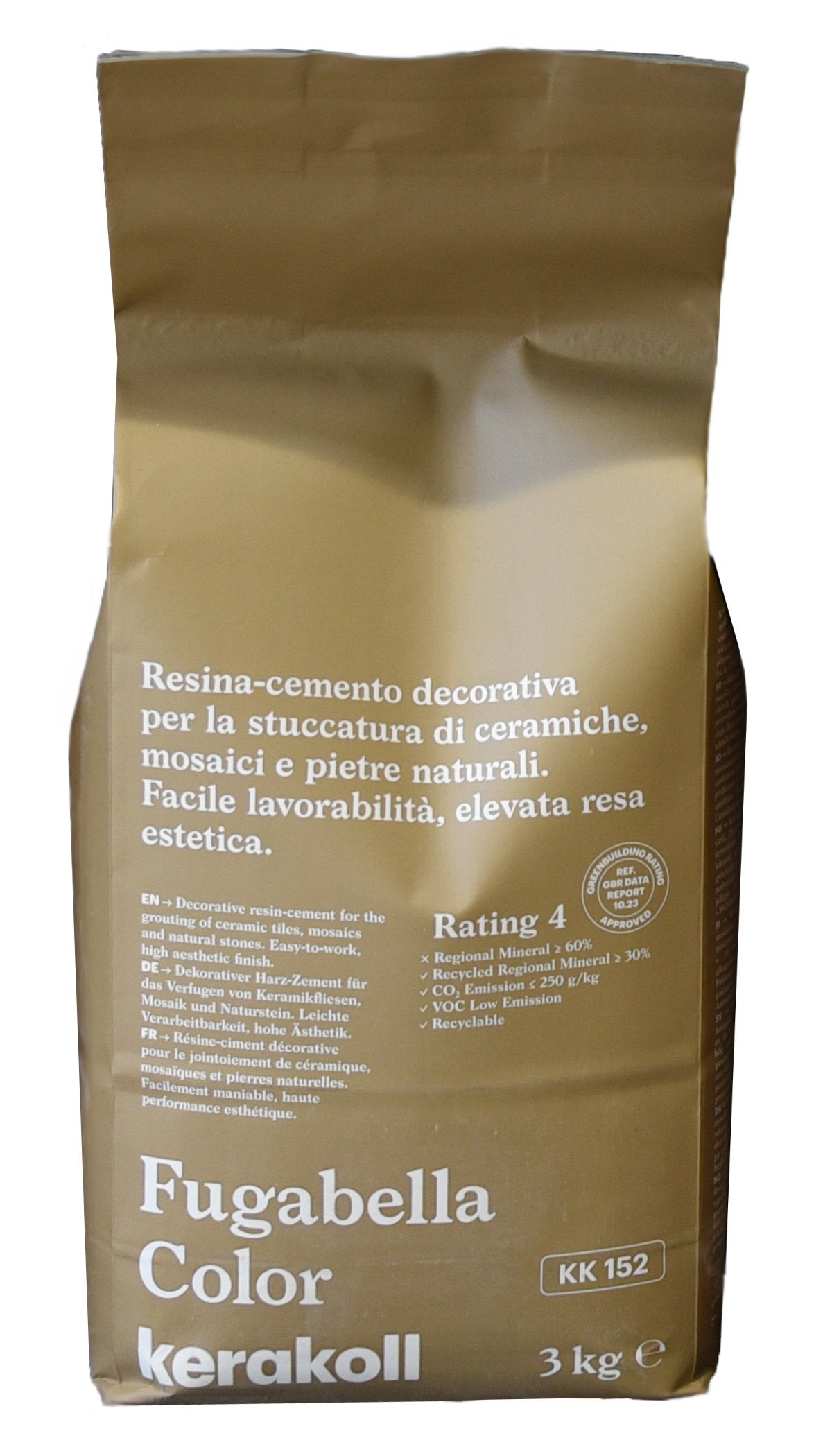 Kerakoll Fugabella KK 152 Resina cemento decorativa per in ceramica montato a parete, vista del design e della finitura