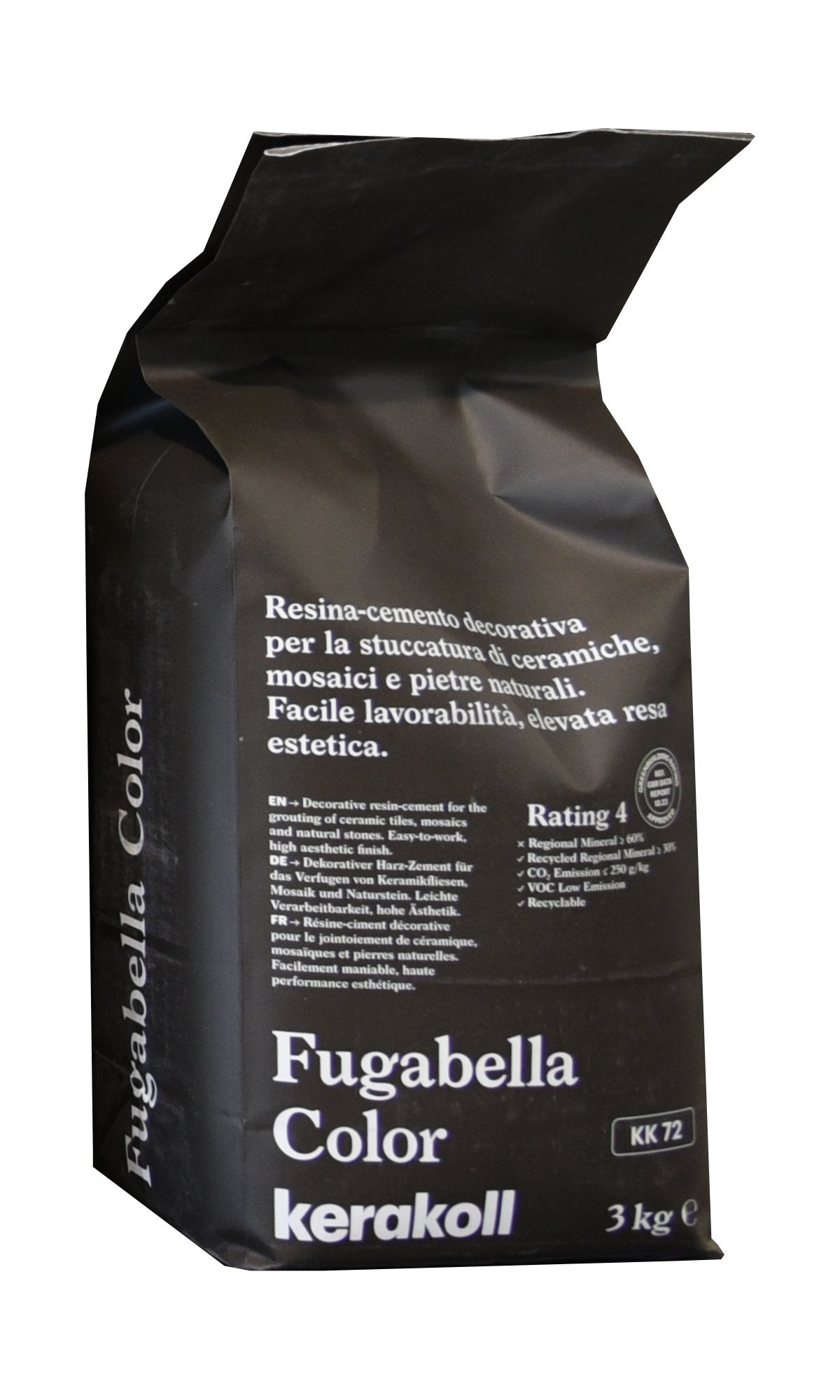 Kerakoll Fugabella KK 72 Resina cemento decorativa per in ceramica montato a parete, vista del design e della finitura