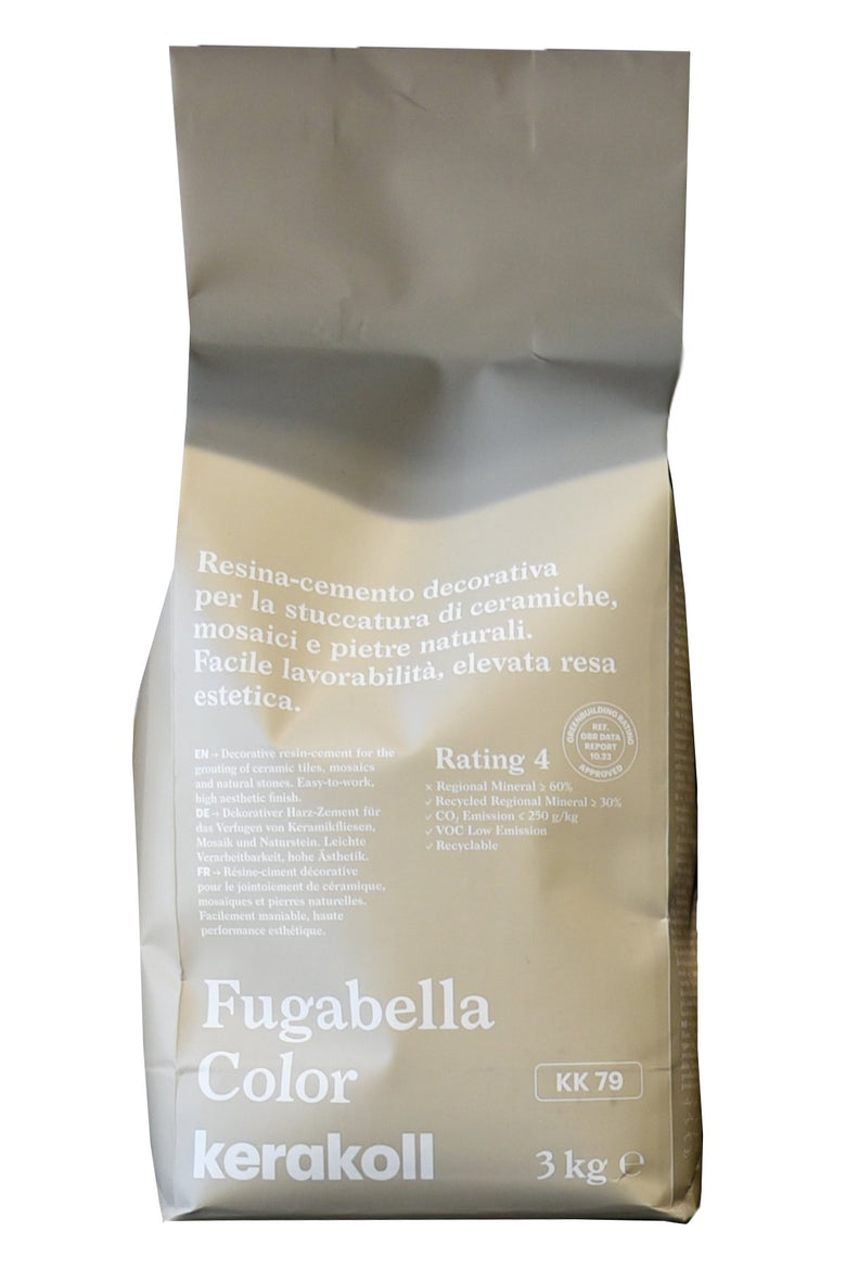 Kerakoll Fugabella KK 79 Resina cemento decorativa per in ceramica montato a parete, vista del design e della finitura