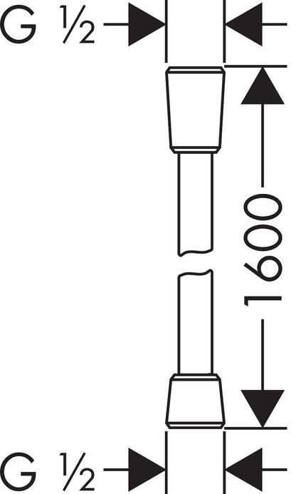 Kit Doccia con soffione tondo 28 cm braccio supporto con doccetta stick e flessibile 160 cm cromo Hansgrohe