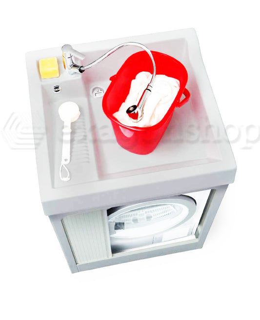 Colavene Lavacril On mobile con lavatoio 73x67 per inserimento Lavatrice uso interno esterno in abs bianco