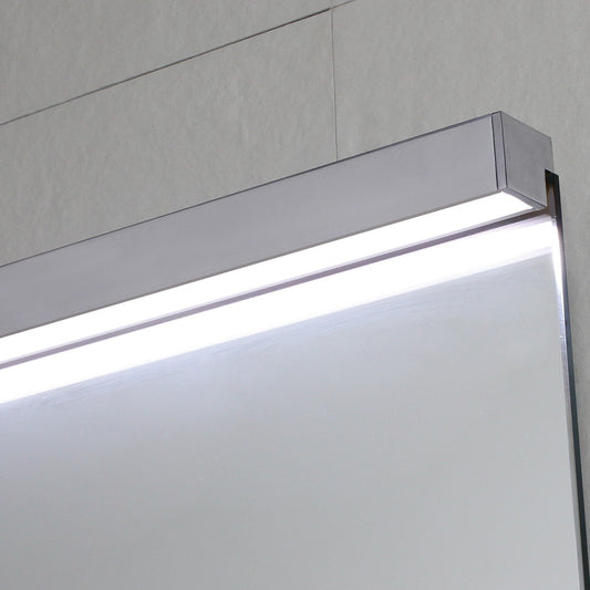 Koh-i-noor Sartoria lampada per specchio 160 cm da incollare led 4000k in alluminio anodizzato lucido
