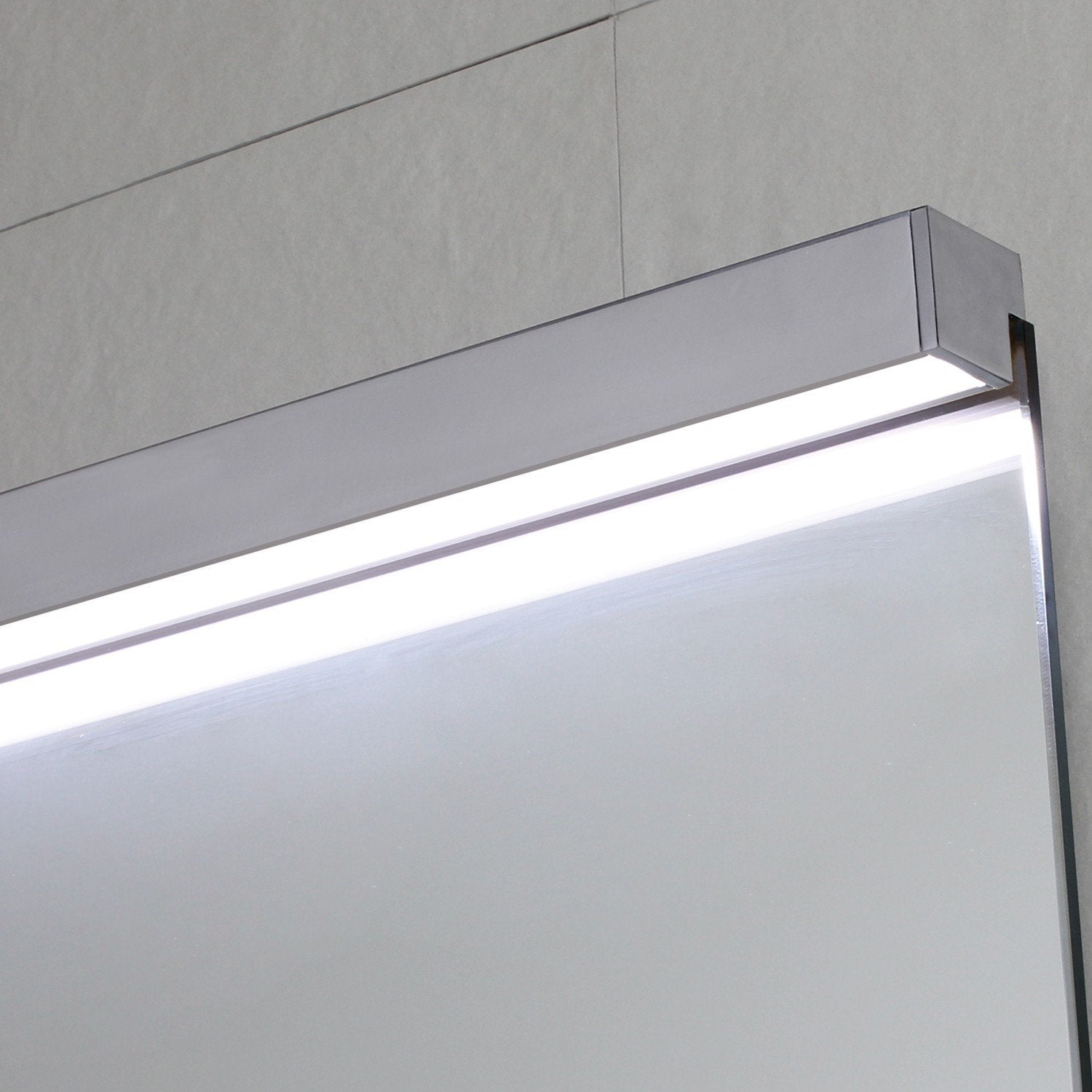 Koh-i-noor Sartoria lampada per specchio 120 cm da incollare led 4000k in alluminio anodizzato lucido
