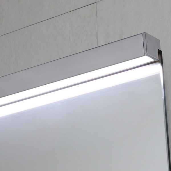 Koh-i-noor Sartoria lampada per specchio 100 cm da incollare led 4000k in alluminio anodizzato lucido