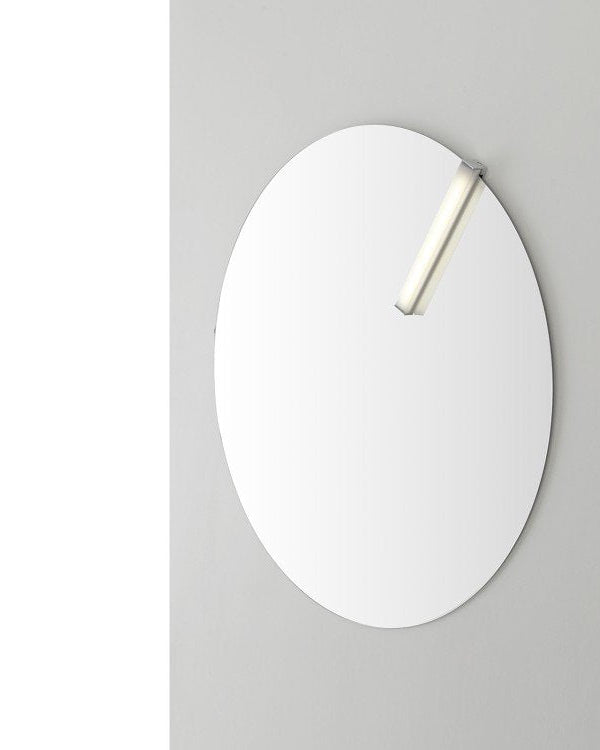 Lampada 25 cm per specchio cromo, vista del design e della finitura - Exagonshop