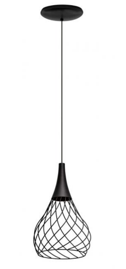 Lampada a sospensione nero Mongolfier P1 8140 Linea Light accesa in ambiente, design e diffusione della luce