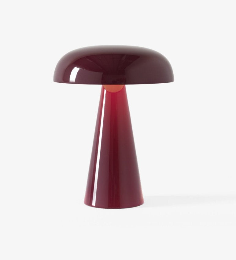 &Tradition Como SC53 Lampada fungo ricaricabile red brown Rosso, vista del design e della finitura