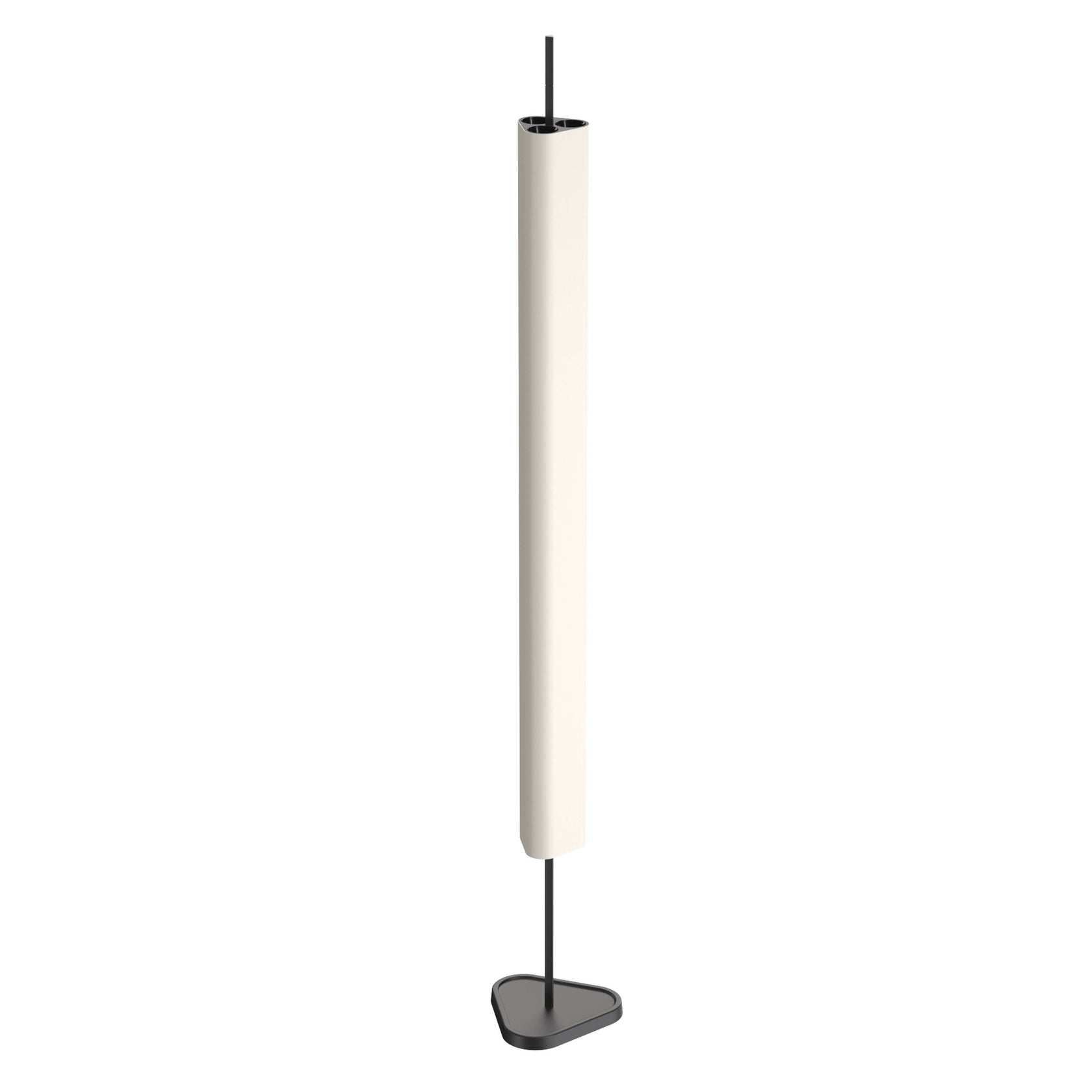 Flos Emi Floor Lampada a terra touch dimming in alluminio spenta, dettaglio del corpo lampada e dei materiali