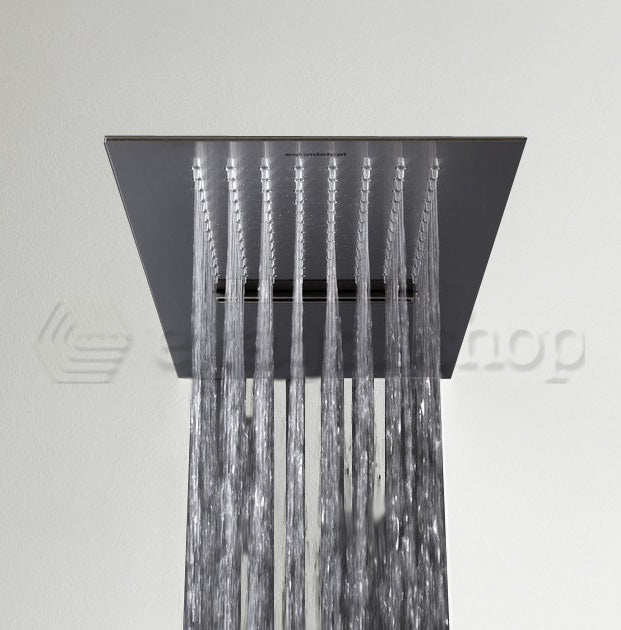 Disegno tecnico con quote di Antonio Lupi Bilastra Lu Soffione 20x50 a Cascata in Acciaio Lucido - Antonio Lupi Design