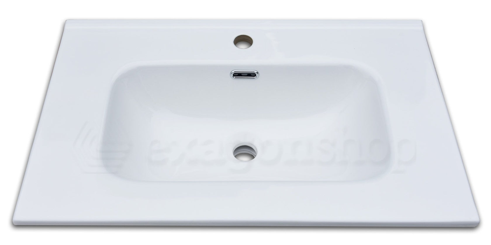 Mobile bagno tortora opaco 60x46 cannettato Urbino lavabo con lavabo e rubinetteria, vista frontale su sfondo neutro...