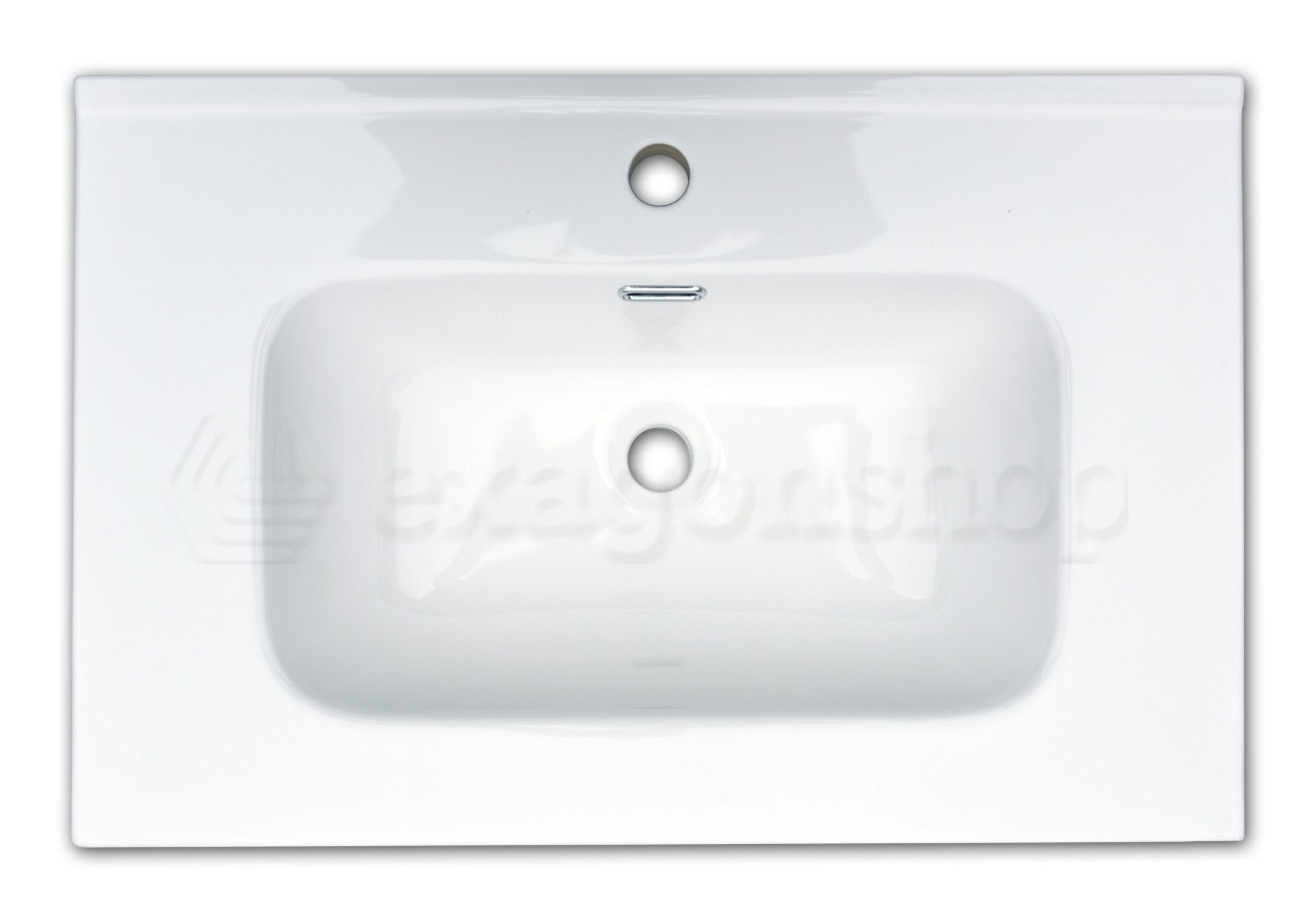 Mobile bagno tortora opaco 60x46 cannettato Urbino lavabo, vista laterale della struttura sospesa - Exagonshop