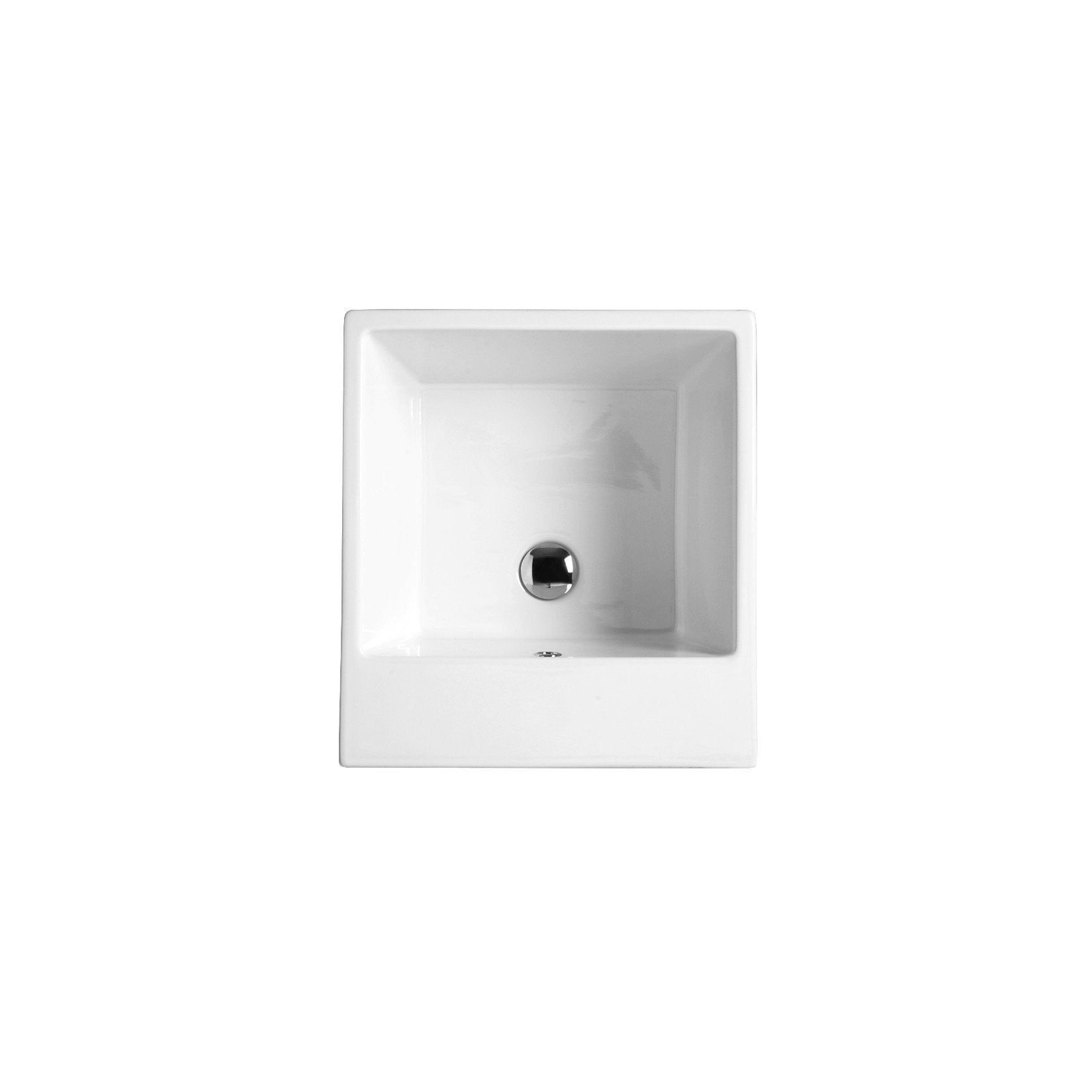 Colavene Acquaceramica Volant 45x50 Lavatoio in ceramica installato su lavello, vista della bocca e della leva