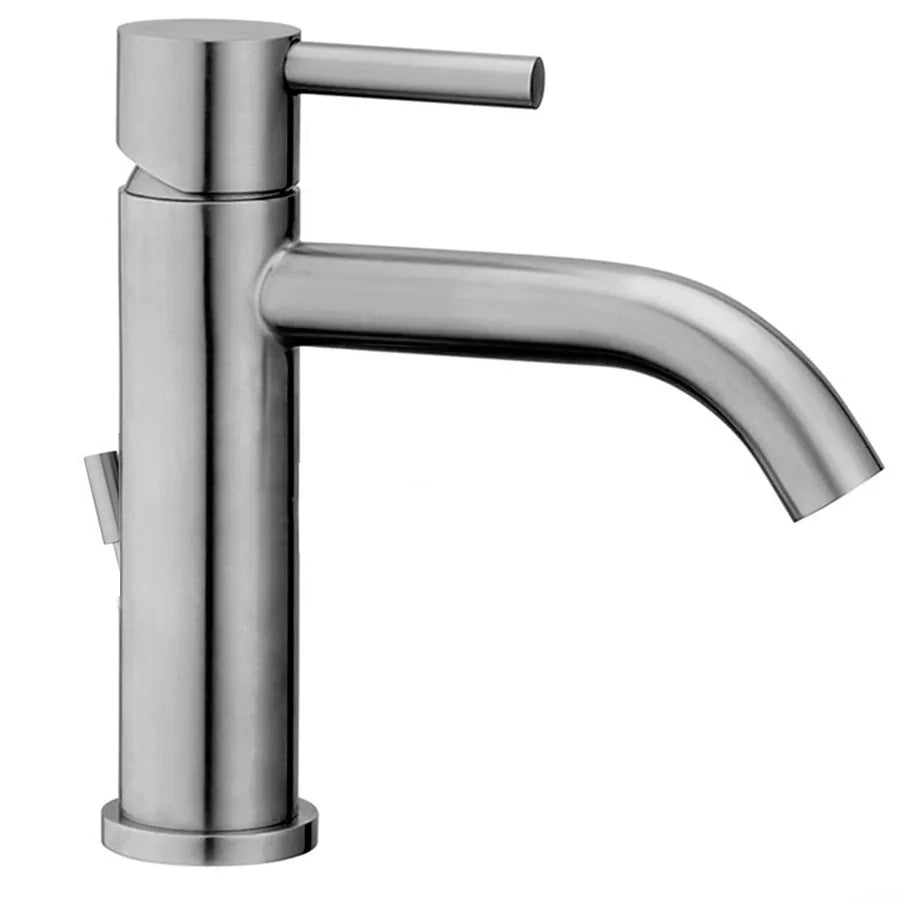 Paffoni Steel coppia Miscelatori Lavabo E Bidet in acciaio, vista laterale del profilo e della forma