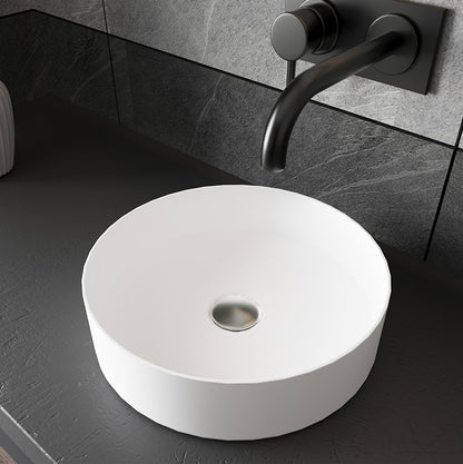 Lavabo 36 cm da appoggio Torino solid surface bianco opaco