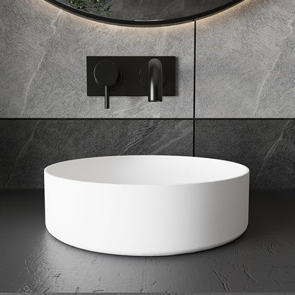 Lavabo 36 cm da appoggio Torino solid surface bianco opaco