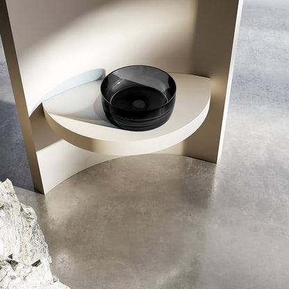 Lavabo 40 cm da appoggio Ischia in resina nero